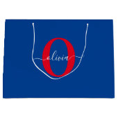 Personalisierter Name für Monogramm Große Geschenktüte (Vorderseite)