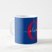 Personalisierter Name für Monogramm Kaffeetasse (Vorderseite Links)
