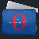Personalisierter Name für Monogramm Laptopschutzhülle<br><div class="desc">Dieses elegante Monogramm und das stilvolle Script-Namensdesign können als Geschenk für Geburtstag, Hochzeit, Brautparty, Jubiläum, Muttertag oder jeden Anlass gegeben werden. Es kann mit dem Namen und dem Namen der Person personalisiert werden. Sie können den Schriftart, die Farbe des Schriftartes, die Größe des Schriftartes und die Hintergrundfarbe mit dem Design-Tool...</div>