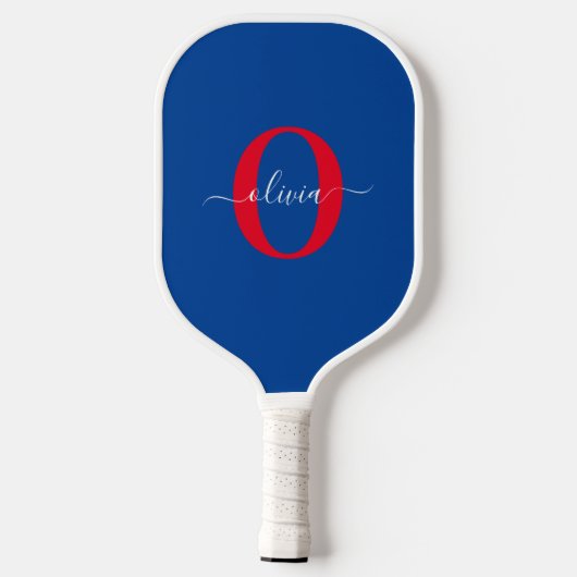Personalisierter Name für Monogramm Pickleball Schläger (Rückseite)