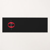 Personalisierter Name für Monogramm-Skript Schwarz Yogamatte (Vorderseite (Horizontal))