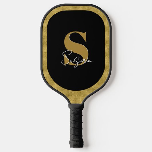 Personalisierter Name für Monogramm-Skripte Pickleball Schläger (Vorderseite)