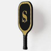 Personalisierter Name für Monogramm-Skripte Pickleball Schläger (Links)