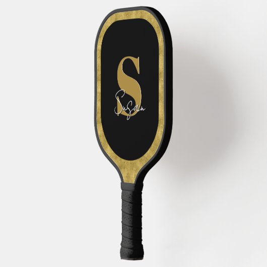 Personalisierter Name für Monogramm-Skripte Pickleball Schläger (Links)