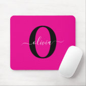 Personalisierter Name für Monogramm Skripte Rosa S Mousepad (Mit Mouse)