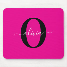 Personalisierter Name für Monogramm Skripte Rosa S Mousepad