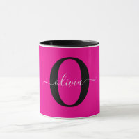 Personalisierter Name für Monogramm Skripte Rosa S