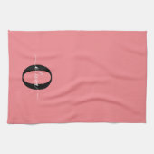 Personalisierter Name für Monogramm-Skripte Schwar Geschirrtuch (Horizontal)