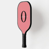 Personalisierter Name für Monogramm-Skripte Schwar Pickleball Schläger (Links)