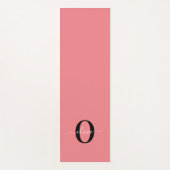 Personalisierter Name für Monogramm-Skripte Schwar Yogamatte (Vorderseite)