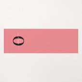 Personalisierter Name für Monogramm-Skripte Schwar Yogamatte (Vorderseite (Horizontal))