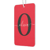 Personalisierter Name für Monogramm Skriptname Sch Autolufterfrischer (Links)