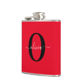 Personalisierter Name für Monogramm Skriptname Sch Flachmann (Links)