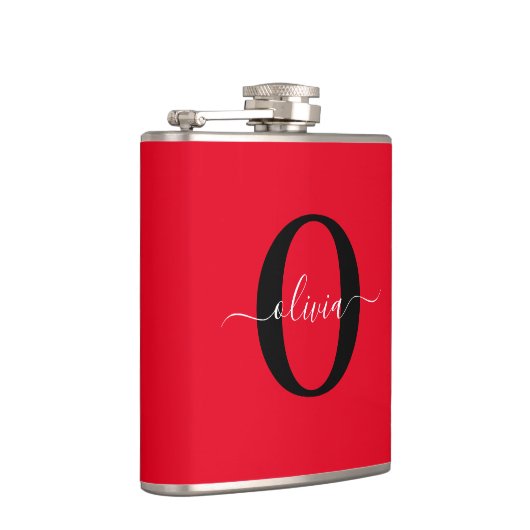 Personalisierter Name für Monogramm Skriptname Sch Flachmann (Rechts)