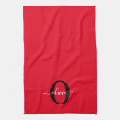 Personalisierter Name für Monogramm Skriptname Sch Geschirrtuch (Vertikal)