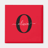 Personalisierter Name für Monogramm Skriptname Sch Magnet (Vorne)