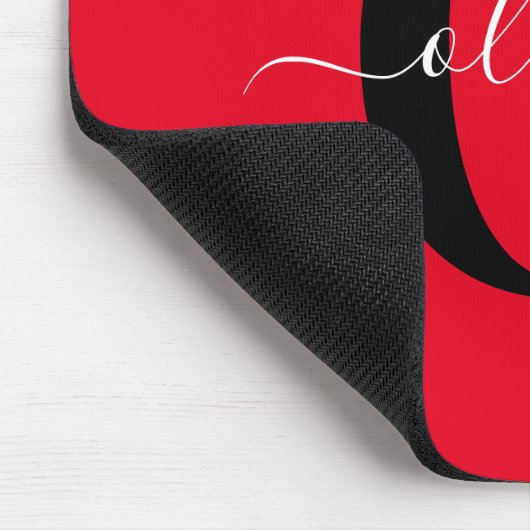 Personalisierter Name für Monogramm Skriptname Sch Mousepad (Ecke)