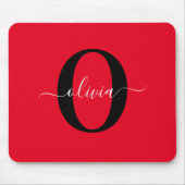Personalisierter Name für Monogramm Skriptname Sch Mousepad (Vorne)