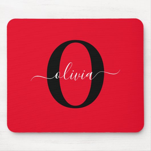 Personalisierter Name für Monogramm Skriptname Sch Mousepad (Vorne)