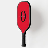 Personalisierter Name für Monogramm Skriptname Sch Pickleball Schläger (Links)