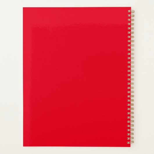 Personalisierter Name für Monogramm Skriptname Sch Planer (Rückseite)