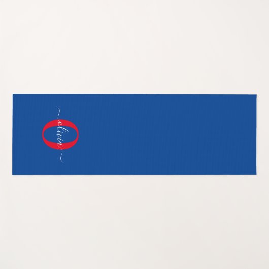 Personalisierter Name für Monogramm Yogamatte (Vorderseite (Horizontal))