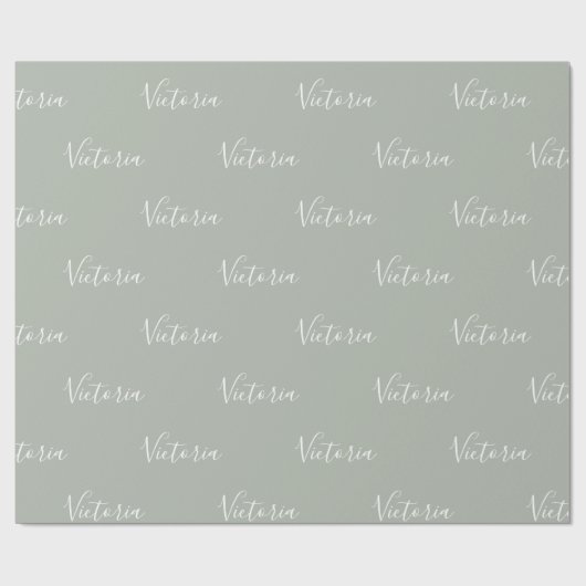 Personalisierter Name für Pastellschrift auf moder Geschenkpapier (Flach)