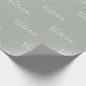 Personalisierter Name für Pastellschrift auf moder Geschenkpapier (Ecke)