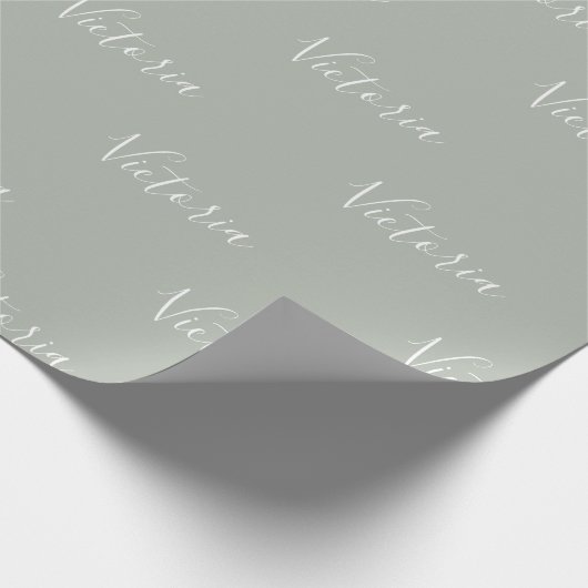 Personalisierter Name für Pastellschrift auf moder Geschenkpapier (Ecke)