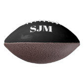 Personalisierter Name für schwarze Monogramm Football (Gedreht 270)