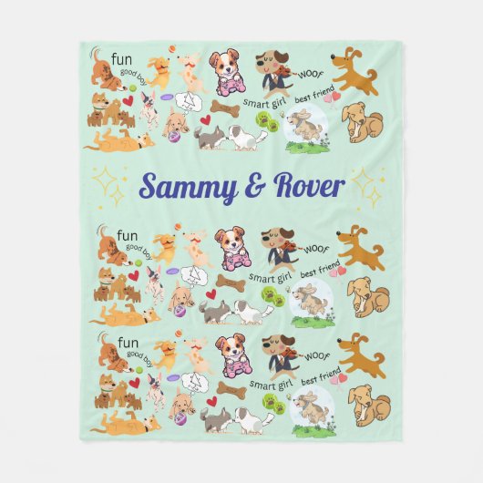 Personalisierter Name für Sie oder Ihr Kind Fleecedecke (Vorderseite)