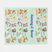 Personalisierter Name für Sie oder Ihr Kind Fleecedecke (Vorderseite (Horizontal))