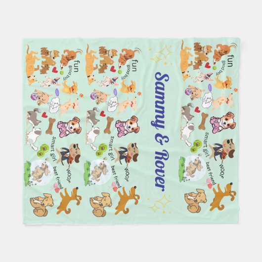 Personalisierter Name für Sie oder Ihr Kind Fleecedecke (Vorderseite (Horizontal))