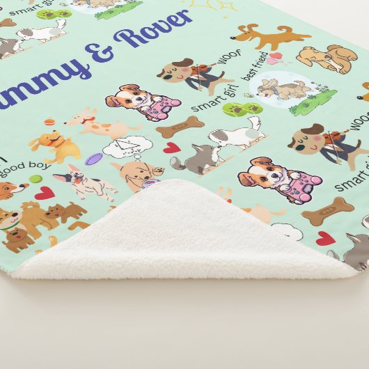 Personalisierter Name für Sie oder Ihr Kind Sherpadecke (3/4)