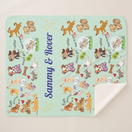 Personalisierter Name für Sie oder Ihr Kind Sherpadecke (Vorderseite (Horizontal))