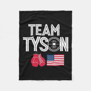 Personalisierter Name für Team Tyson Familie Vinta Fleecedecke