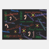 Personalisierter Name für Weihnachten Geschenkpapier Set (Vorderseite 2)