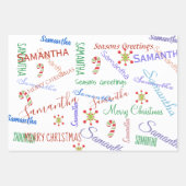 Personalisierter Name für Weihnachten Geschenkpapier Set (Vorderseite)