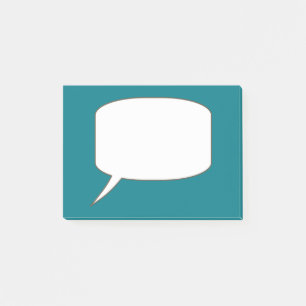 Personalisierter Name für White & Black Talk Blase Post-it Klebezettel