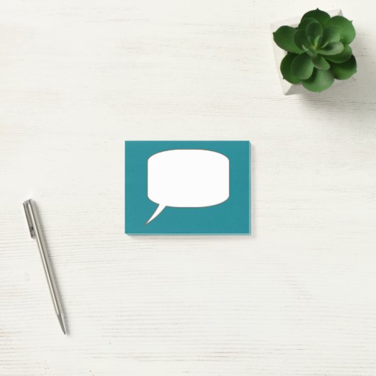 Personalisierter Name für White & Black Talk Blase Post-it Klebezettel (Büro)