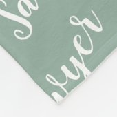 Personalisierter Name für Wiederholung der grünen Fleecedecke (Ecke)