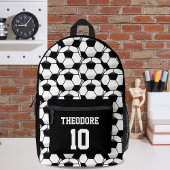 Personalisierter Name Fußball Ball Muster Bedruckter Rucksack