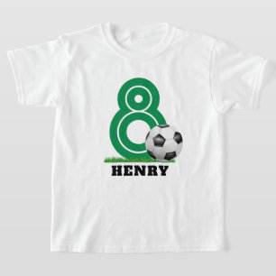 Personalisierter Name Fußball Boy Geburtstag T-Shirt