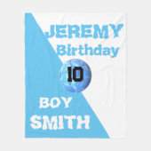 Personalisierter Name Fußball Geburtstagssport Fleecedecke (Vorderseite)