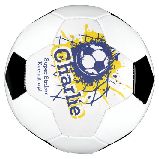 Personalisierter Name Fußball Tor blau (Gedreht)