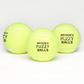 Personalisierter Name Fuzzy Tennis Balls Tennisbälle (Multi)