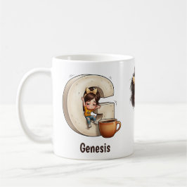 Personalisierter Name & G Schlaftrunkener Morgen K Kaffeetasse