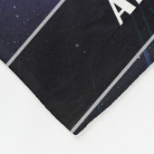 Personalisierter Name Galaxy Soccer Planet Fleecedecke (Ecke)
