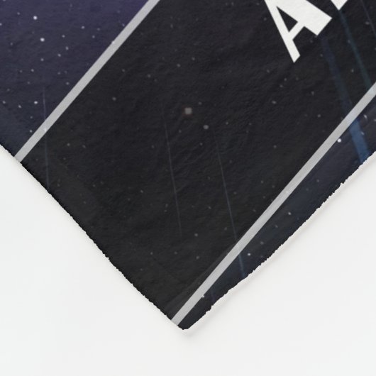 Personalisierter Name Galaxy Soccer Planet Fleecedecke (Ecke)