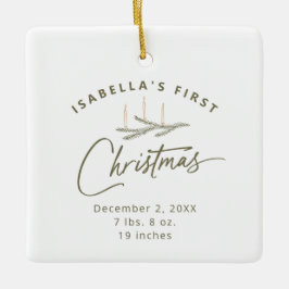 Personalisierter Name Geburtsstunde meine ersten W Keramikornament